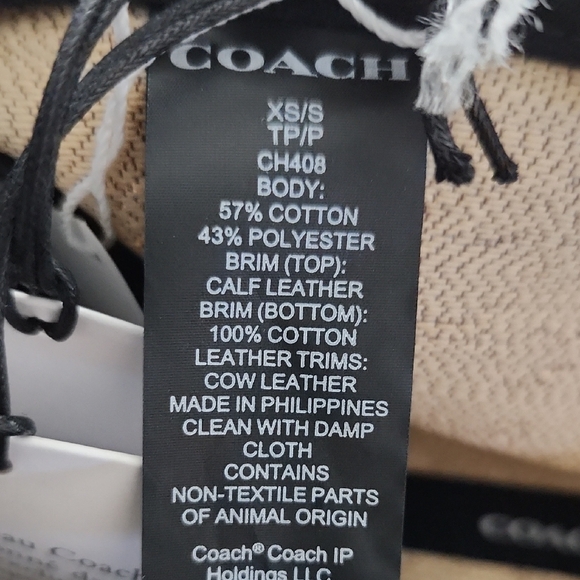 Coach Tan and Black Signature Cap main image 4